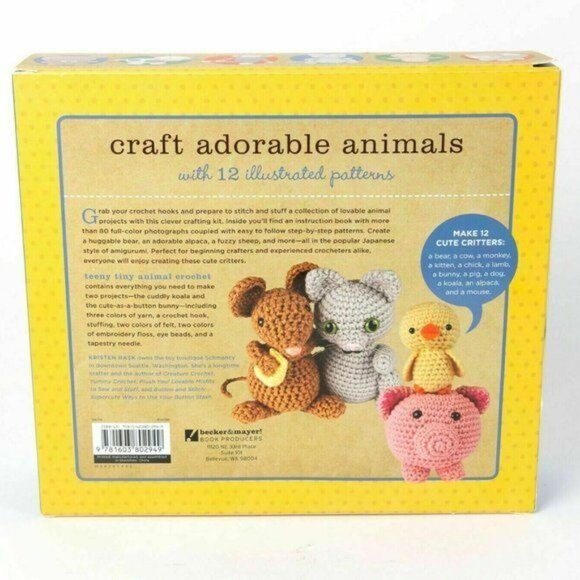 Teeny Tiny Animal Crochet by Kristen Rask - 12 Creatures to Crochet and … - Picture 2 of 3